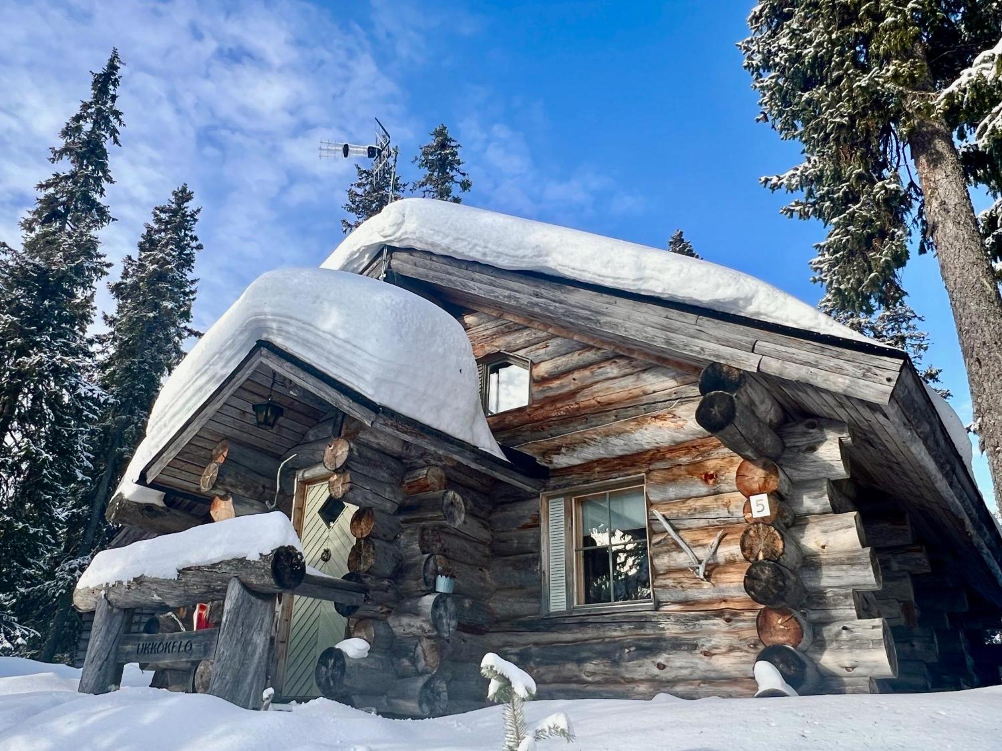 Lapland Log Chalet Cabin Ukko-Kelo Luosto Villa Esterno foto